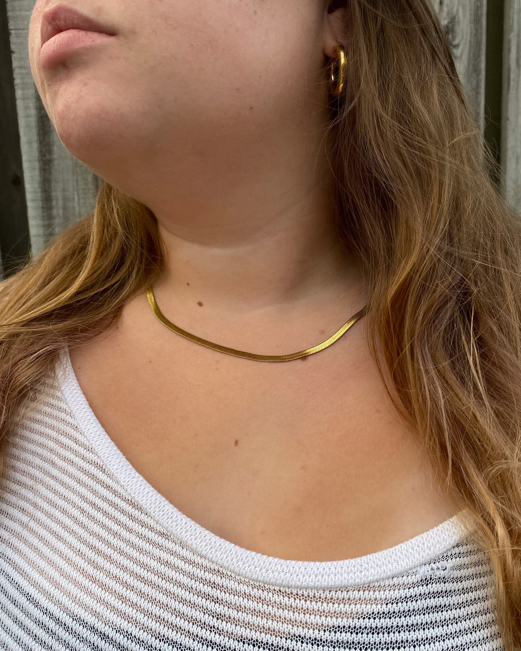 Snake Edge Necklace 4mm